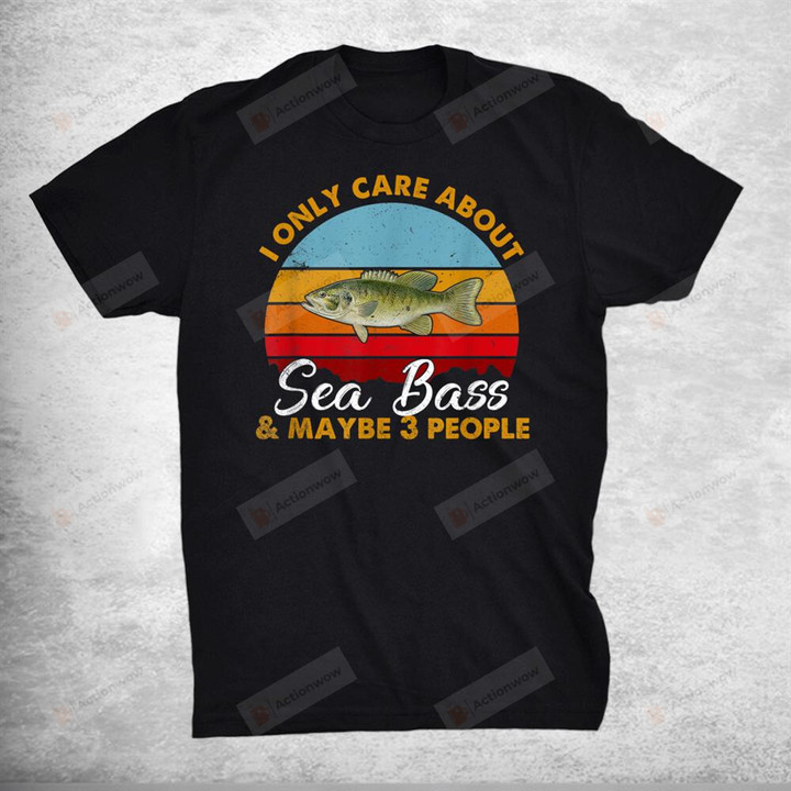 Retro Style Sunset Sea Bass T-Shirt
