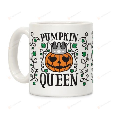 Pumpkin Queen Coffee Mug, Halloween Mug, Funny Halloween Gift For Her, Sister, Daughter