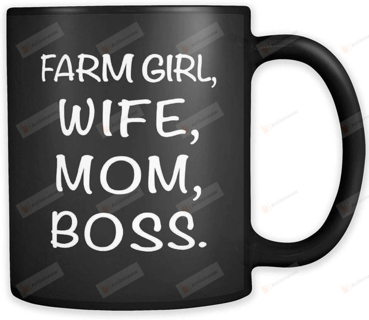 Farm Girl Wife Mom Boss Mug, Farm Girl Mug, Farm Girl Gifts, Cowgirl Mug, Cowgirl Gifts, Farmer Wife Gifts Farmer Wife Mug Farm Mom Gifts Idea