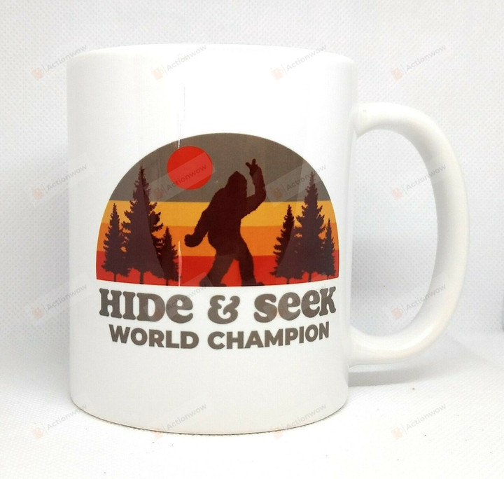Bigfoot Hide And Seek World Champion Funny Gifts Ceramic Mug Perfect Customized Gifts For Birthday Christmas Thanksgiving 11 Oz 15 Oz Coffee Mug