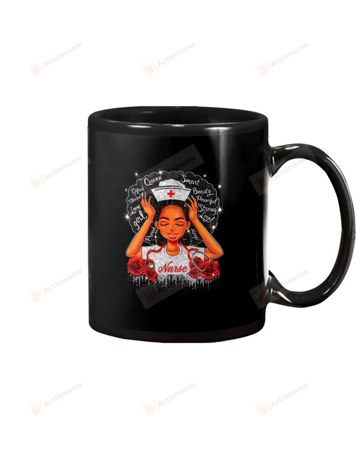 Black Woman Nurse Mug Gifts For Her, Mother's Day ,Birthday, Anniversary Ceramic Coffee 11-15 Oz