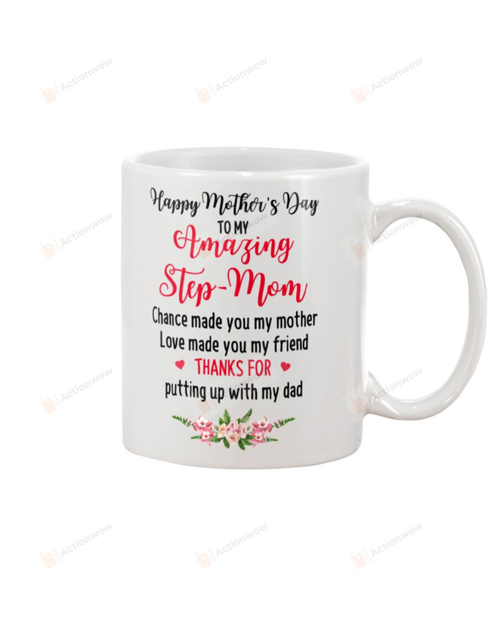 Personalized To My Amazing Step Mom Happy Mother's Day From Step Kid White Mugs Ceramic Mug Great Customized Gifts For Birthday Christmas Thanksgiving Mother's Day 11 Oz 15 Oz Coffee Mug