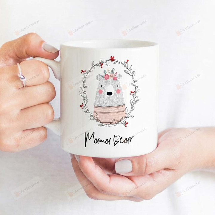 Cute Mama Bear Mug Gifts For Mum For New Mother Gift Ceramic Mug Great Customized Gifts For Birthday Christmas Thanksgiving Mother's Day 11 Oz 15 Oz Coffee Mug