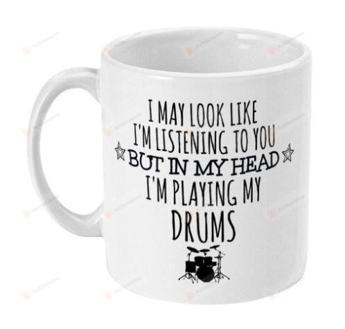 Drums Mug, Funny Mug, Drums Gifts For Friend, Drummer Gifts, Birthday Gift For Drums Lover, Ceramic Coffee Mug