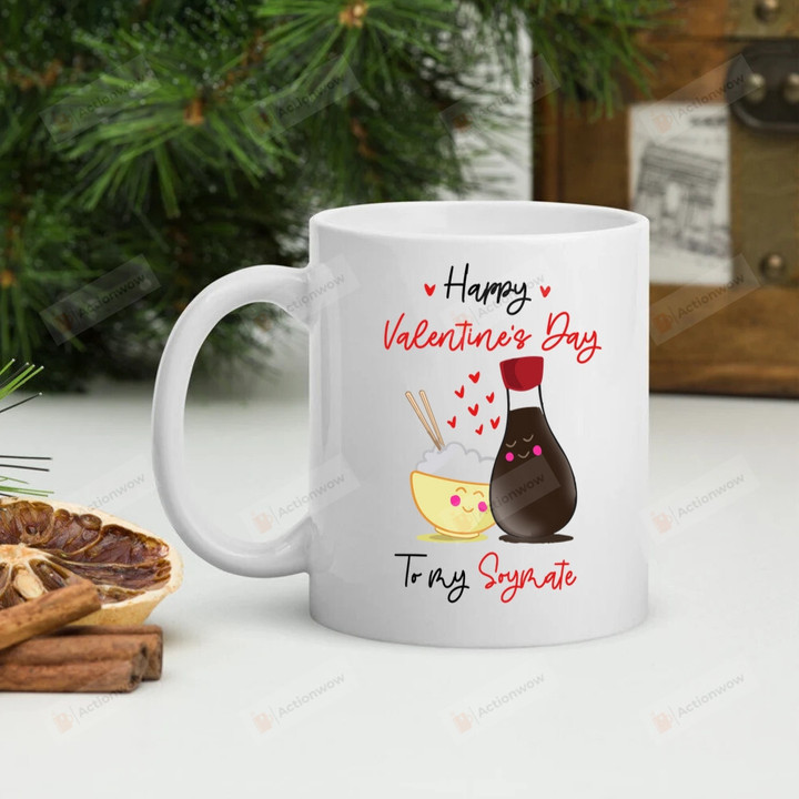 Soymate Mugs, Happy Valentine's Day To My Soymate Mugs, Valentine Gift For Mr Mrs 11-15 Oz Coffee Mugs
