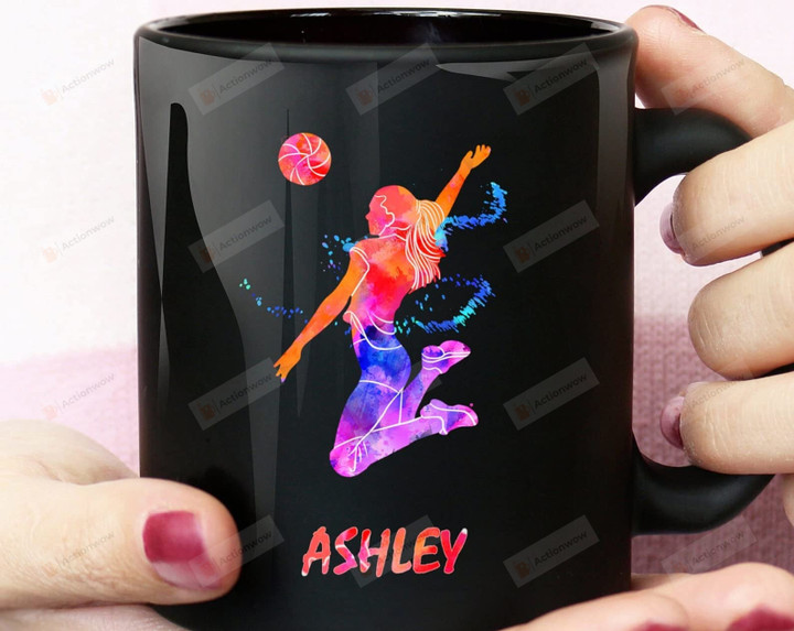 Volleyball Sport Girl Coffee Mug For Volleyball Player Couple Friends Coworker Family Gifts Volleyball Mug Volleyball Gifts Sport Mug For Birthday Christmas