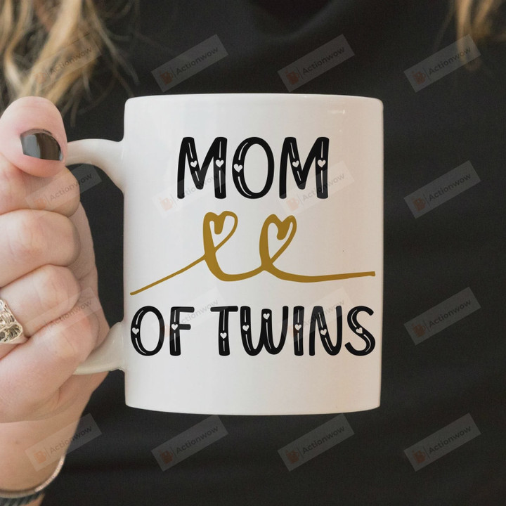 Mom Of Twins Mug Funny Mom Of Twins Gifts Twin Mom Coffee Mug Twin Girls Gift Ideas Pregnancy Announcement Cup Best Gifts For Mother's Day Birthday