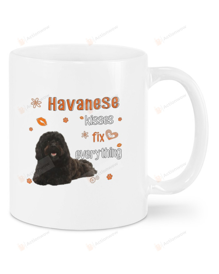 Havanese Kisses Fix Everything Ceramic Mug Great Customized Gifts For Birthday Christmas Thanksgiving 11 Oz 15 Oz Coffee Mug