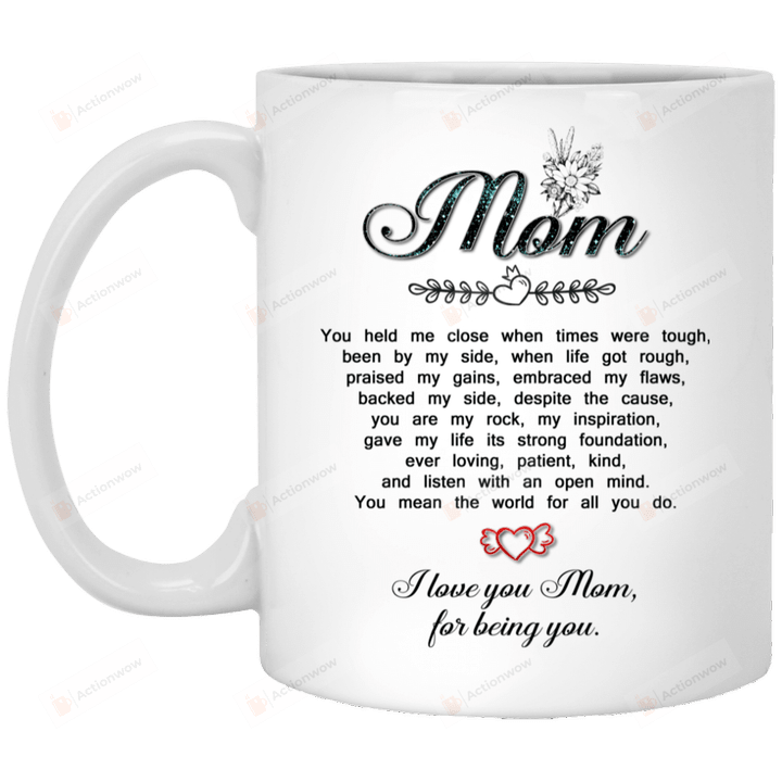 Mom You Mean The World For All You Do Gift For Mom Ceramic Mug Great Customized Gifts For Birthday Christmas Thanksgiving Mother's Day 11 Oz 15 Oz Coffee Mug