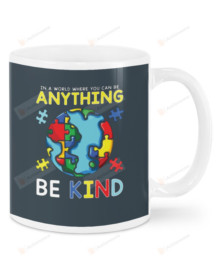 Jigsaw Puzzle Building The Earth, In World Where You can Be Anything Be Kind Mugs Ceramic Mug 11 Oz 15 Oz Coffee Mug