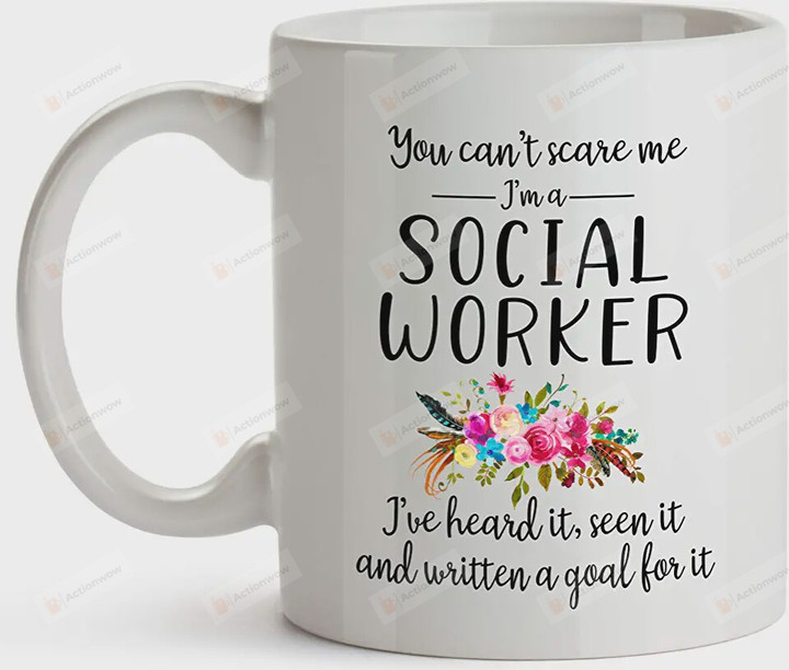 Younique Designs Social Worker Mug, 11 Ounces, Social Worker Gifts For Women, Social Work Gifts (White)