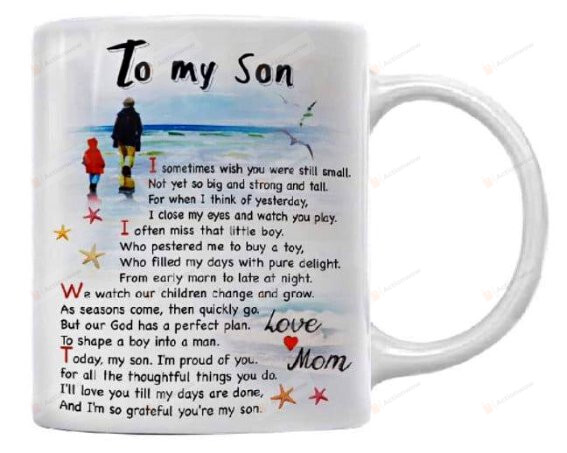 Personalized To My Son 11oz Coffee Mug, Poem Mug