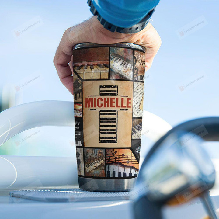 Personalized Faith Piano Stainless Steel Tumbler Cup
