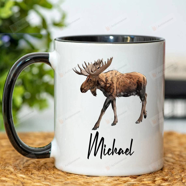 Personalized Moose Mug, Moose Cup, Elk Ceramic Coffee Mug