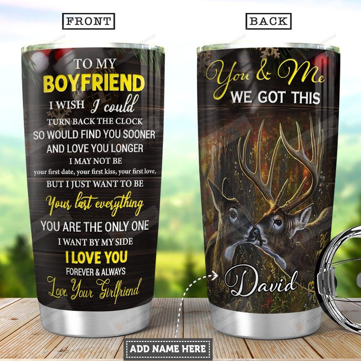 Deer Couple To My Boyfriend You Are The Only One Stainless Steel Tumbler Cup