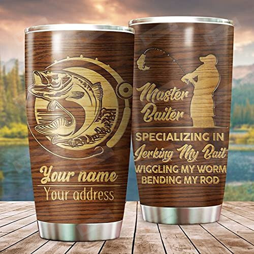 Personalized Master Baiter Specializing Stainless Steel Wine Tumbler Cup