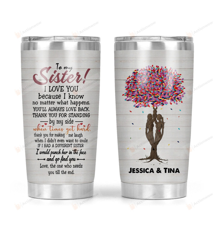 Personalized Standing By My Side Stainless Steel Wine Tumbler Cup