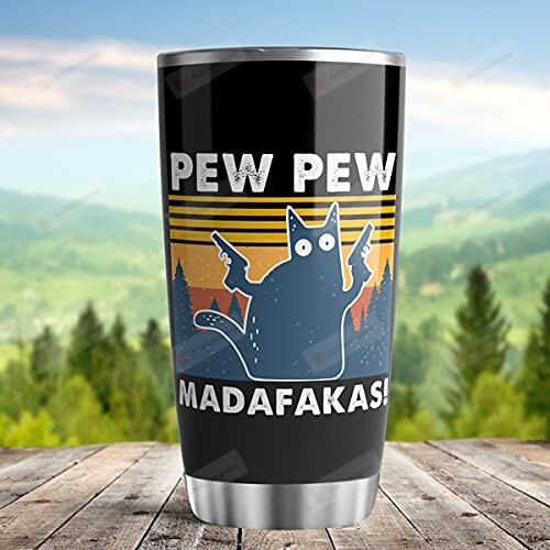 Personalized Pew Pew Madafakas Cat Mug