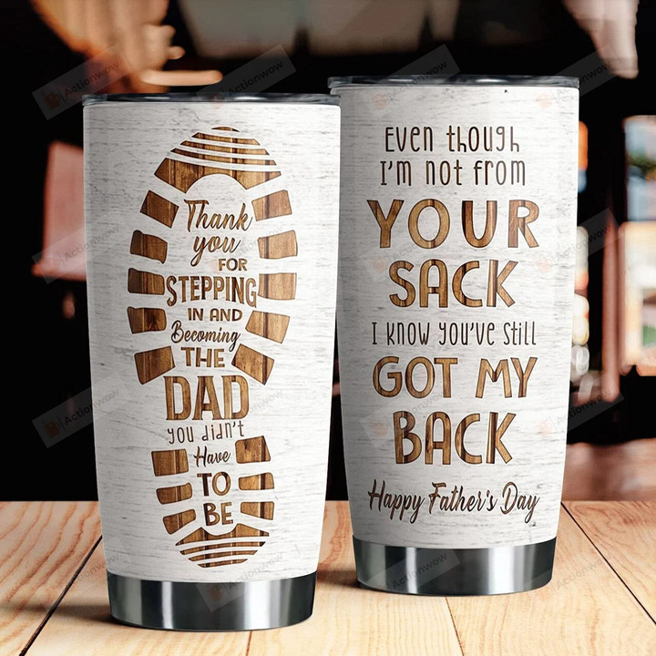 For Stepping Becoming The Dad Stainless Steel Tumbler, 12oz Wine Tumbler
