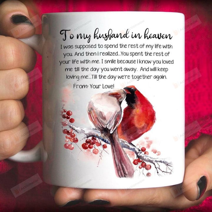 Personalized To My Husband In Heaven From Wife Ceramic Coffee Mug