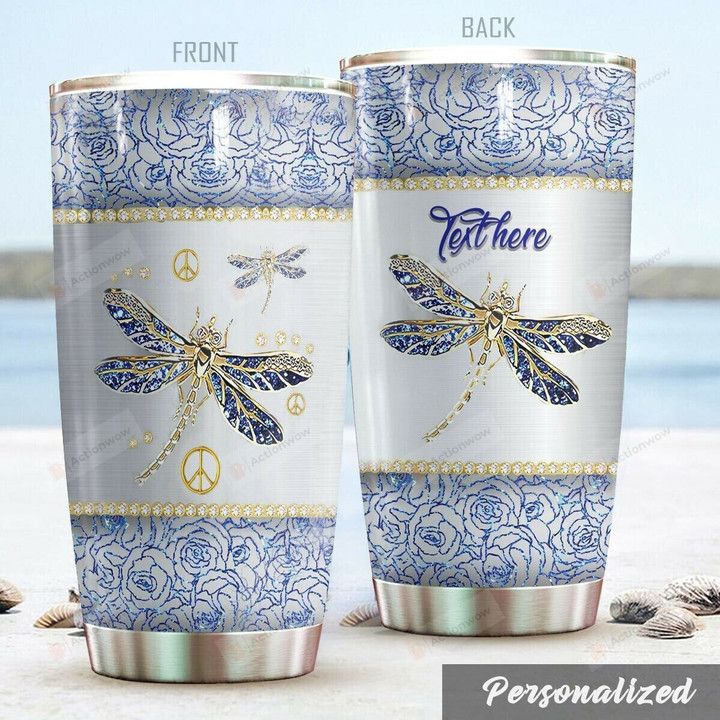 Personalized Dragonfly Stainless Steel Tumbler Cup