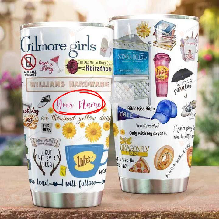 Personalized Gilmore Girls I Got Hit By A Deer Stainless Steel Tumbler Cup