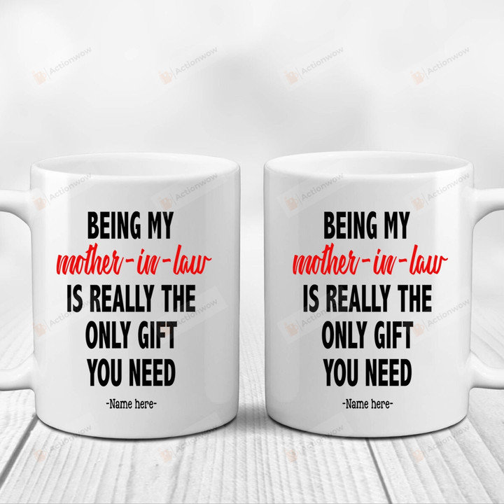 Gifts For Mother-In-Law, Mother-In-Law Gifts From Daughter Son In Law, Being My Mother-In-Law Coffee Sayings Mug, Christmas Mothers Day Birthday Gifts For Mother In Law, Mother-In-Law Mug
