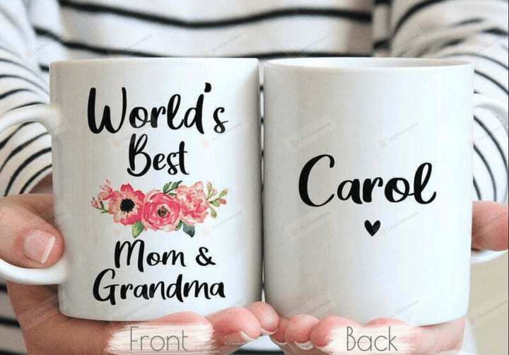 Personalized World's Best Mom & Grandma, Mother's Day Gift Ceramic Coffee Mug