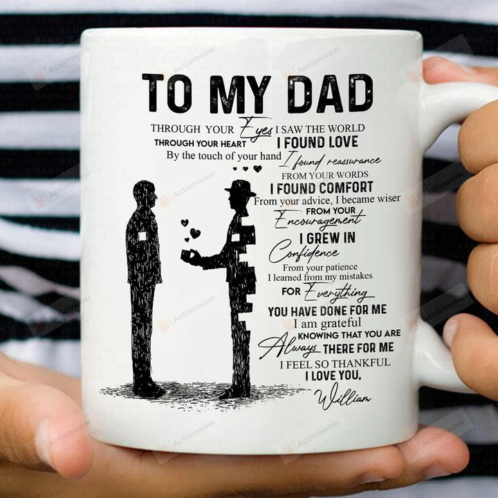 Personalized To My Dad Gifts For Dad From Son Mug, Customized Gifts For Dad, Meaningful Gifts For Dad, Family Gifts For Dad For Father's Day Birthday