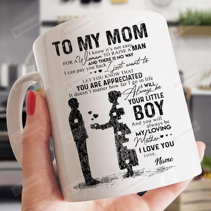 Personalized To My Mom From Son Mug, Quotes Ceramic Coffee Mug