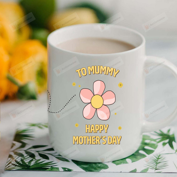 Pink Flower Mom Cups Mum You Are Bee-Utiful Mug Great Ideas To Mom From Daughter Gift For Mom Perfect Ideas Gift To Mommy Grandma Sister On Mother's Day