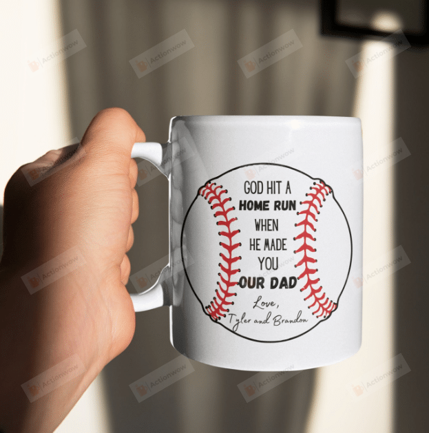 Home Run Baseball Dad Gift, Father's Day Gift-Gifts For Dad-Father's Day Mug-Fathers Day Gifts-Baseball Gift, Baseball Gift-Dads