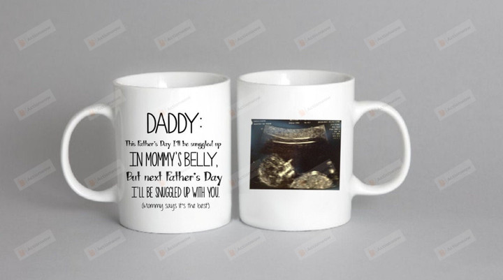 NEW DAD Personalized Gift | Dad-To-Be Gift | Pregnancy Reveal | Sonogram Upload Mug | New Dad Announcement | Baby Announcement