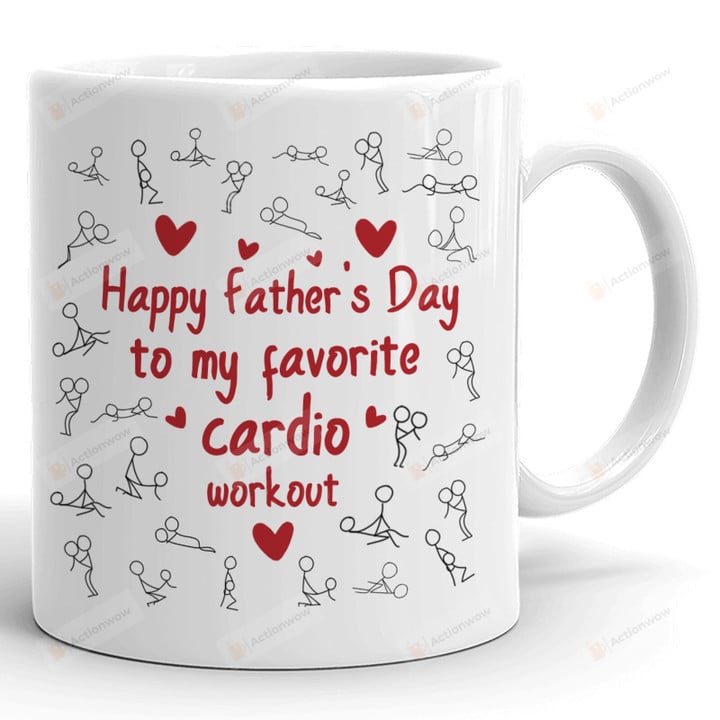 Happy Father's Day To My Favorite Cardio Workout Mug Gift For Husband From Wife On Father's Day
