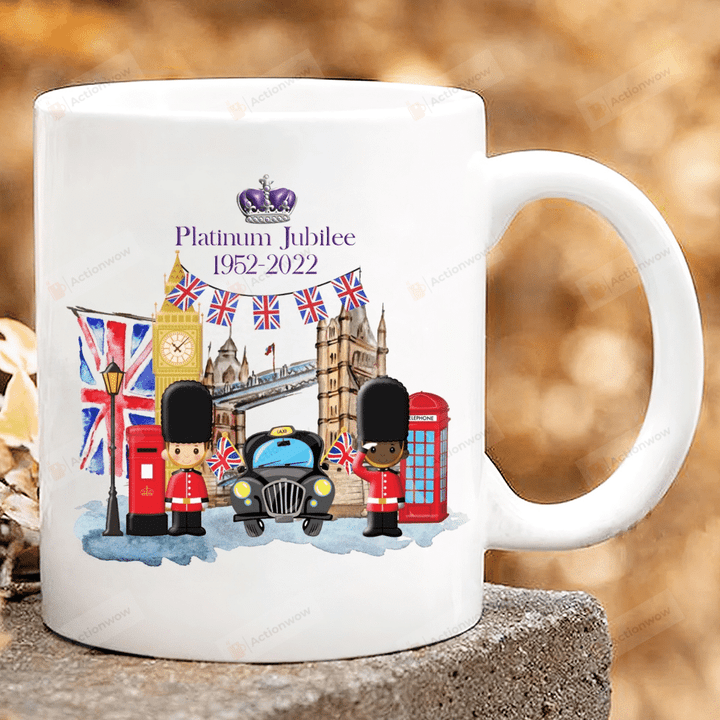 Queens Platinum Jubilee Ceramic Mug, Jack Crown The Queen Elizabeth Mug, Gift For Friends