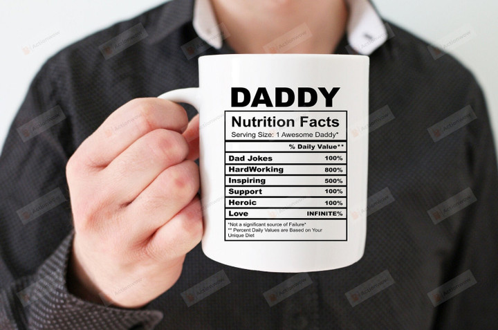 Dad Nutrition Facts Mug, Dad Gift, Fathers Day Mug, Gift For Him, Gift For Dad, Father's Day Gift