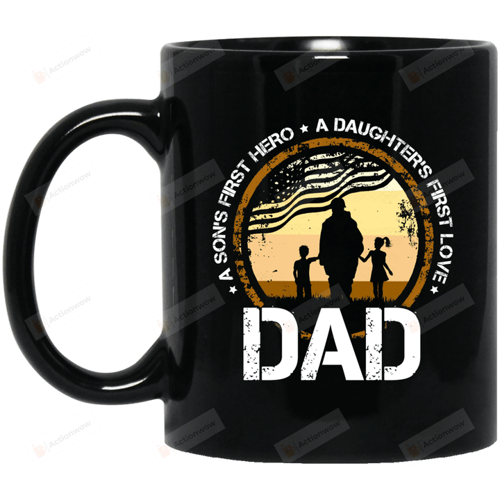 Dad A Son’s First Hero Mug, Gifts For Dad, Gift From Daughter And Son, Dad Gift, Fathers Day Gift, Gift For Fathers Day