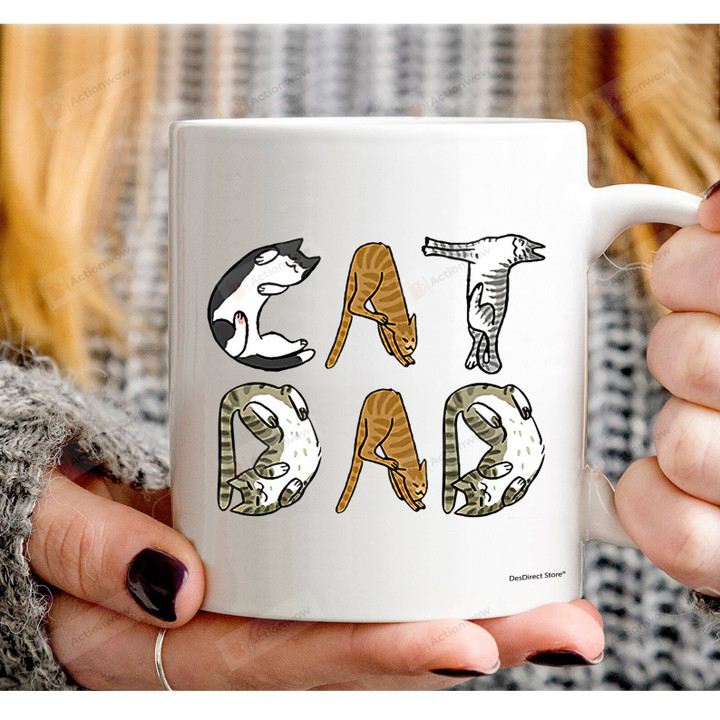 Cat Dad Mug, Dadlife Funny Present For Best Cat Dad Or Cat Lover, Cat Owner Gift, Cat Gift For Men