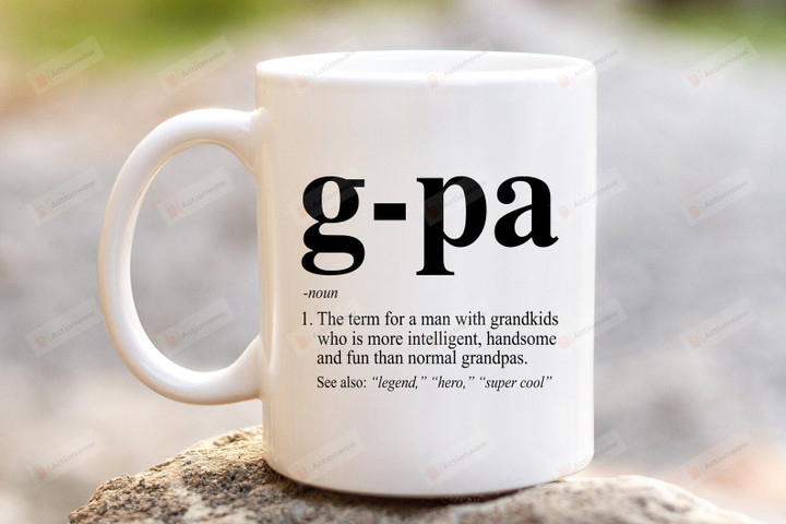 G-Pa Definition Mug, Fathers Day Gifts For Dad Grandpa, Cool Grandpa Mugs Gift From Son Daughter Wife, Funny Grandfather Mugs