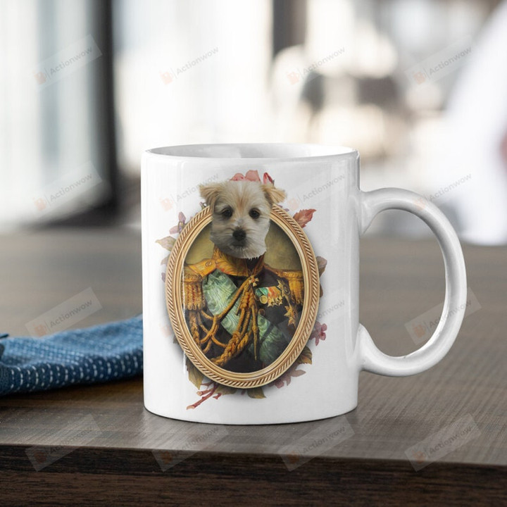 Custom Dog Portrait Mug, Regal Pet Mug, Dog Lover Gifts Mug