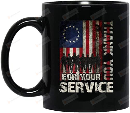 Veterans Usa Flag Coffee Mug Thank You For Your Service Independence Day Mug For Veteran Army Military Him Her Family Gifts For 4th July Birthday Xmas