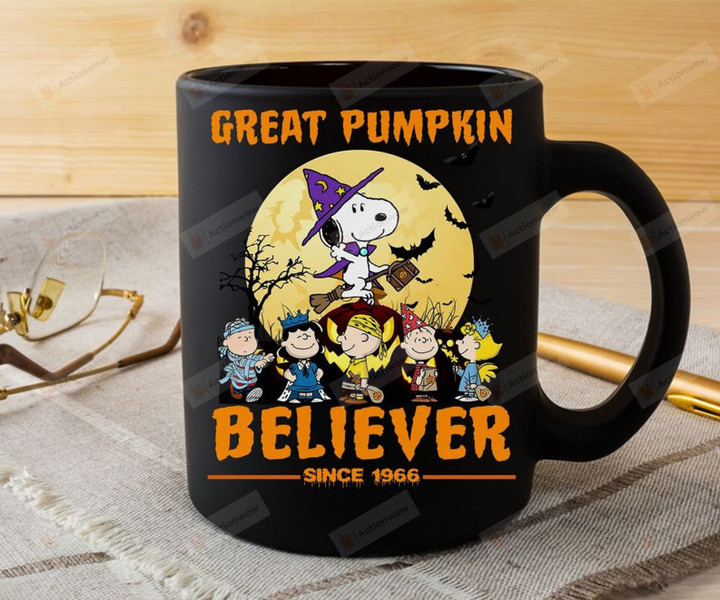 Snoopy Peanuts Great Pumpkin Believer Mug, Best Gift for Halloween, Snoopy Lovers Gifts, Halloween Party Mugs