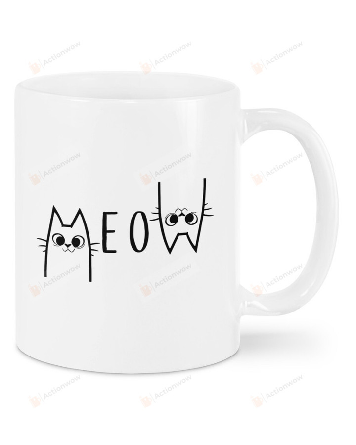 Cat Lovers Mug, Cat Lovers Day Mug, Cute Cat Mug, Meow Mug, Christmas Gifts Birthday Gifts For Cat Dad Cat Mom, For Cat Owners Cat Lovers