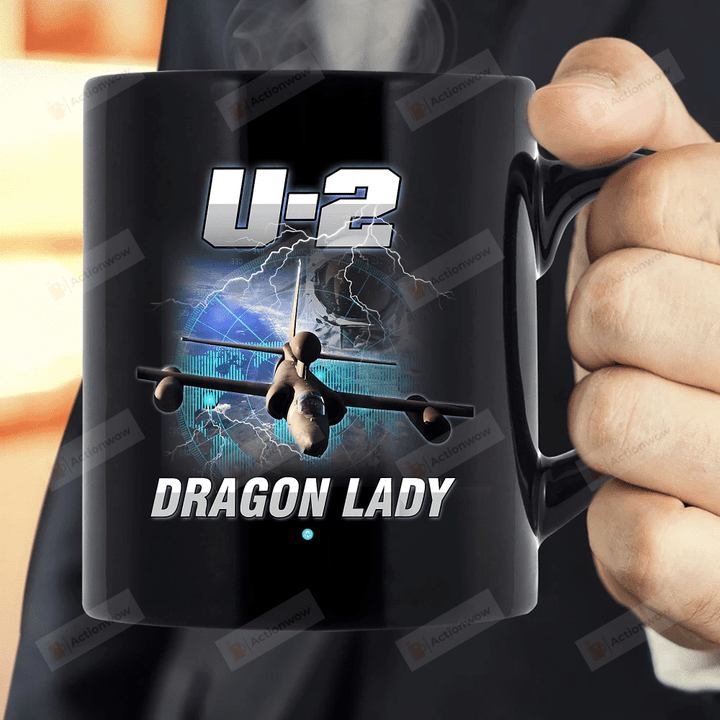 U-2 Dragon Lady Mug, Aviation Airplane Coffee Mug, Gifts For Pilot, Veteran Ceramic Mugs, Adventure Aircraft Gifts For Men Women