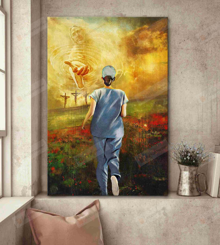 Relation Between Jesus And Nurse In Heaven Wall Art Canvas