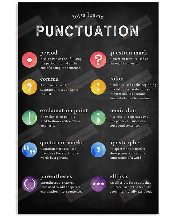 Let's Learn Punctuation Poster