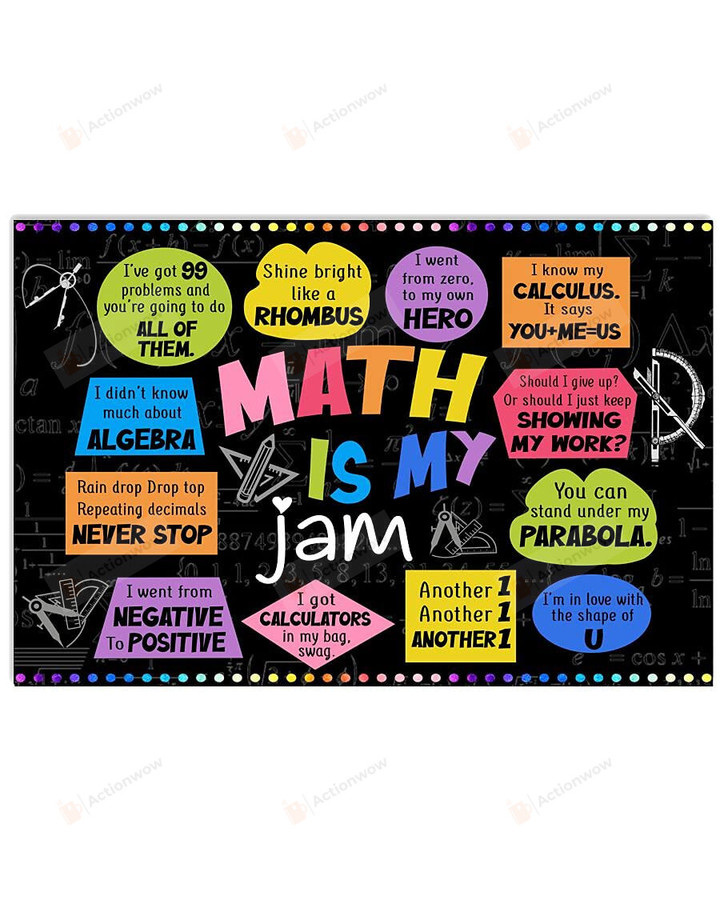 Math Is My Jam Poster