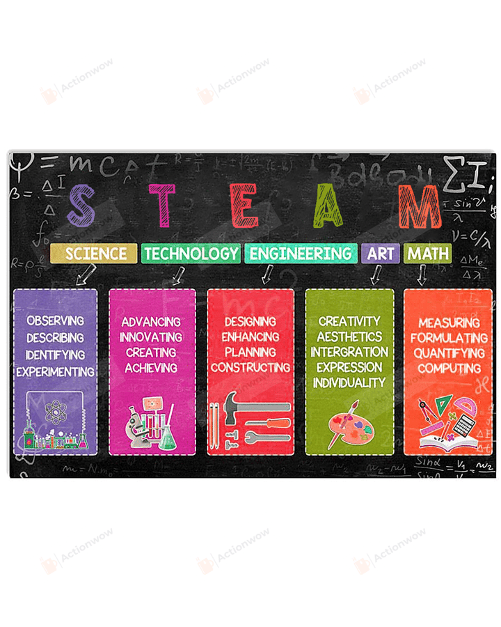 Steam Poster Canvas, In This Classroom Canvas Print, Gifts For Teachers From Student, Back To School Gifts