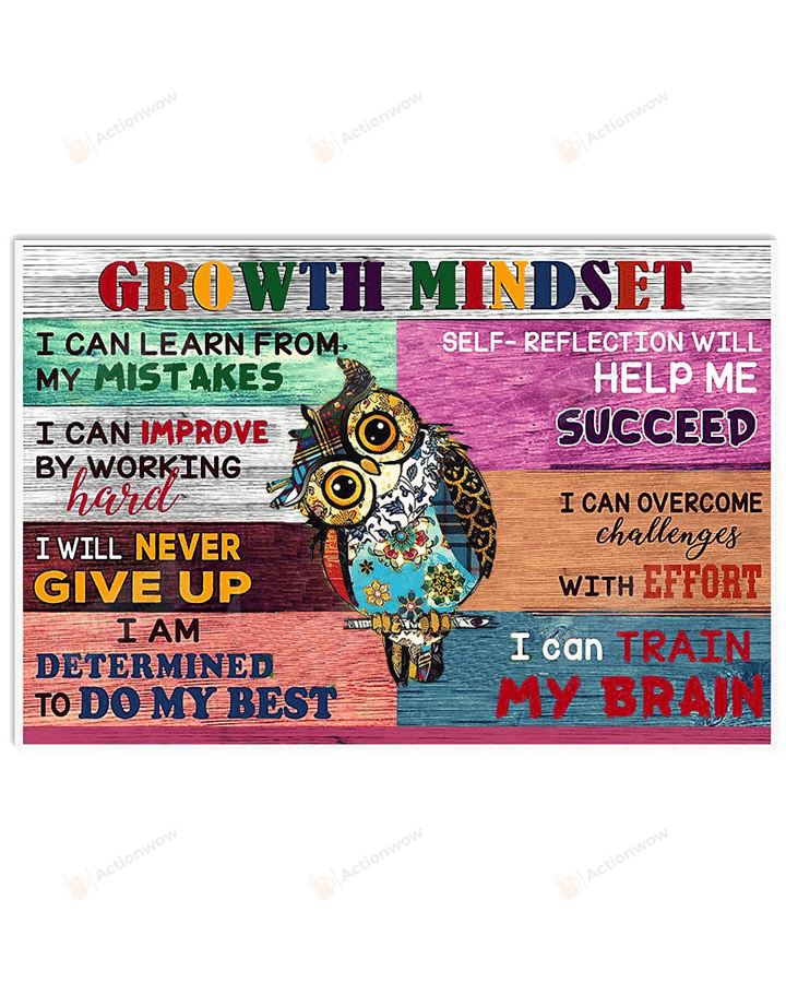 Growth Mindset Poster Canvas, In This Classroom Canvas Print, Gifts For Science Teachers From Students, Back To School Gifts