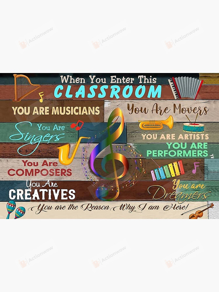 Raisins Cer Music Classroom Poster Canvas, You Are Musicians Singers Poster Canvas, Gifts For Teacher Poster Canvas, Classroom Poster Canvas